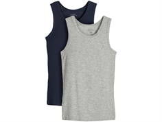 Name It grey melange/dark sapphire undershirt (2-pack)